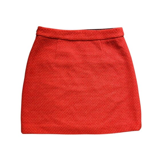 1.State Red Tweed Short Special Occasion Mini Knit Skirt Womens Size 4 - Picture 10 of 15